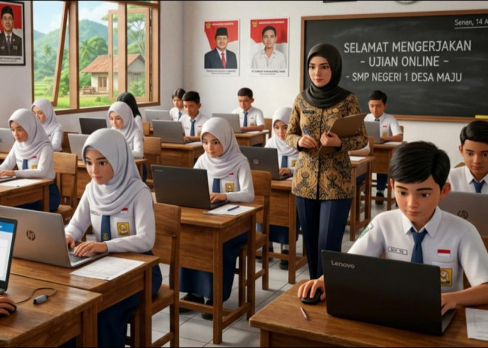 47 Siswa SMPN 1 Suoh Ikuti TKA Online, Pelaksanaan Lancar Tanpa Kendala