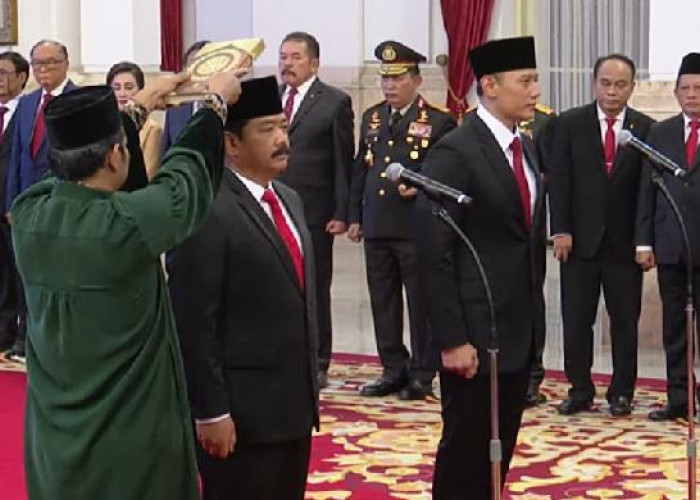 Presiden Jokowi Lantik  AHY Jadi Menteri ATR, Kursi Menko Polhukam Diduduki Hadi Tjahjanto
