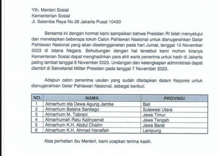 Nama KH Hanafiah Disetujui Sebagai Pahlawan Nasional Asal Lampung, Ini Kata Sekdaprov Fahrizal 