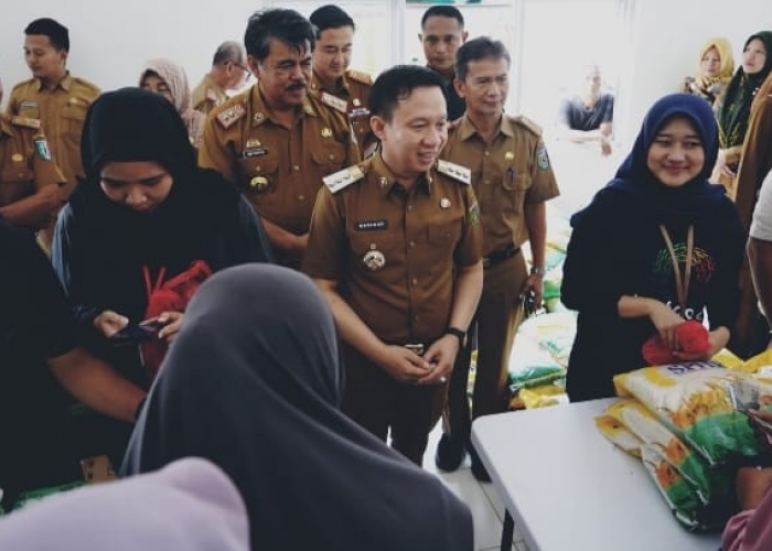 Gerakan Pangan Murah Pringsewu Salurkan 11.200 Kg Beras dan Ribuan Kebutuhan Pokok