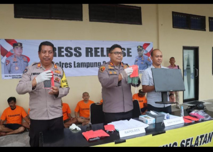 Wujudkan Progam Asta Cita ,Polres Lampung Selatan Ungkap Kasus Perjudian dan TPPO