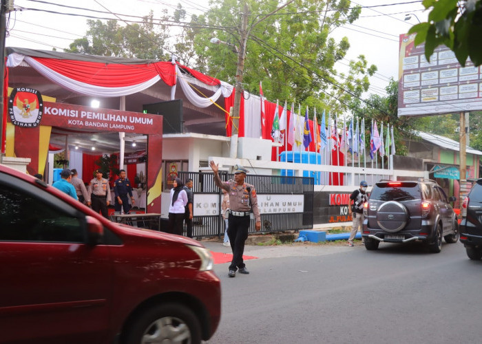 Ratusan Polisi di Bandar Lampung Disiagakan untuk Amankan Pengundian Nomor Urut Pilwakot