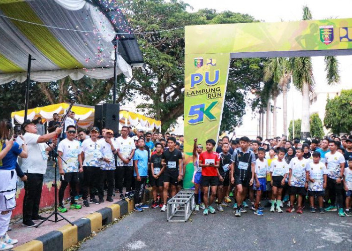 Gubernur Arinal Lepas Peserta PU Run 5K Dalam Peringatan Hari Bakti Pekerjaan Umum