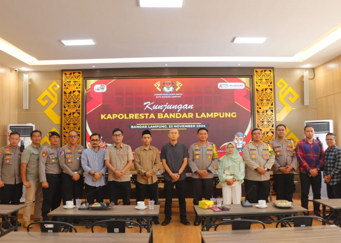 Audiensi Bersama Komisioner KPU, Kapolresta Bandar Lampung Pastikan Tahapan Pilkada Aman dan Kondusif