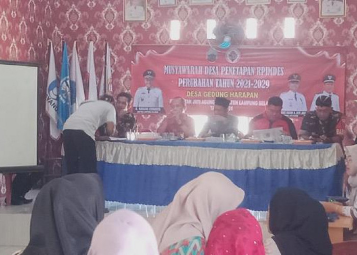 Pemdes Gedung Harapan Gelar Musdes Penetapan RPJMDes Perubahan 