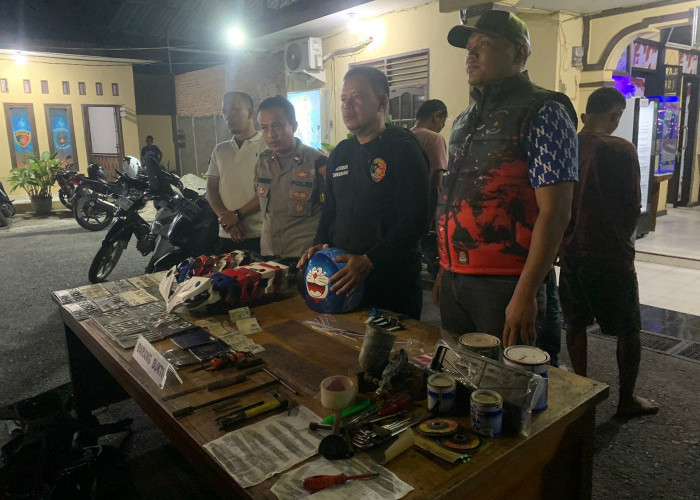 Polsek Sukarame Ringkus Sindikat Pemalsu Nomor Mesin Sepeda Motor