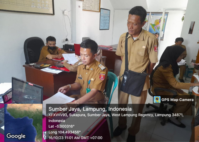 Tim Kecamatan Sumber Jaya Monev Dana Desa Tahap ll Pekon Simpang Sari 