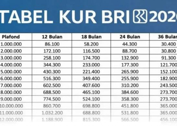 KUR BRI 2026 Bunga 6 Persen, Simak Simulasi Cicilan Pinjaman Rp1–30 Juta