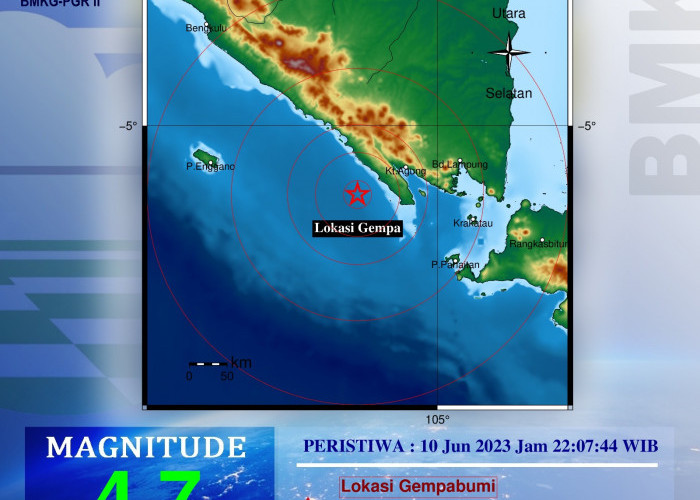 BREAKING NEWS! Gempa Bumi 4.7 Magnitudo Terjadi di Pesisir Barat Lampung