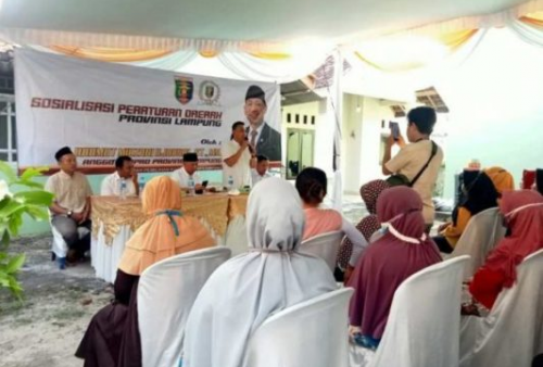 Ketua Fraksi Gerindra DPRD Lampung Gelar Sosperda di Sukabumi