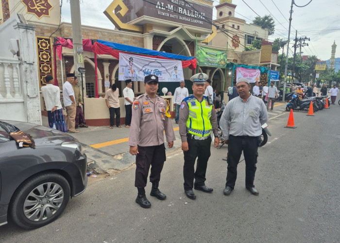 Polresta Bandar Lampung Kerahkan 332 Personel Amankan Salat Idul Fitri 1447 H