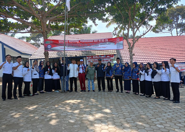 Dua Sekolah di Kaki Gunung Pesagi Jadi Lokasi KKI-PKBI Lampung Barat Menggelar Upacara Peringatan HUT RI Ke-78