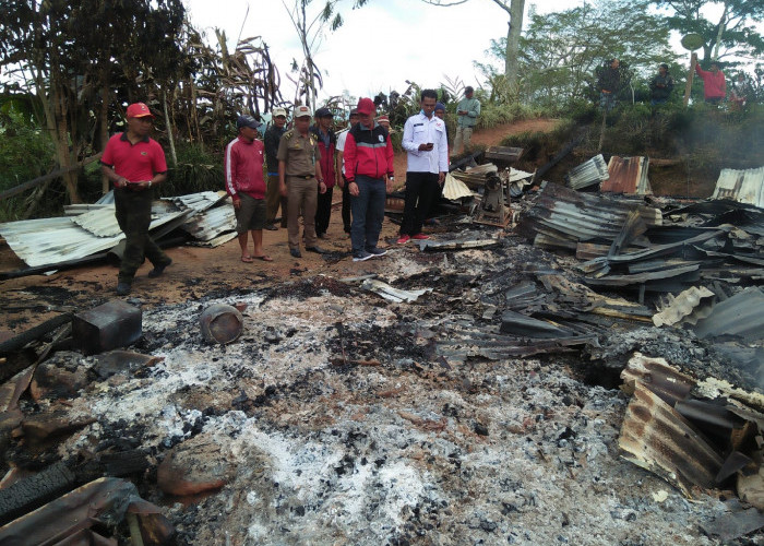 Camat Sekincau Tinjau Lokasi Kebakaran Rumah di Pampangan 