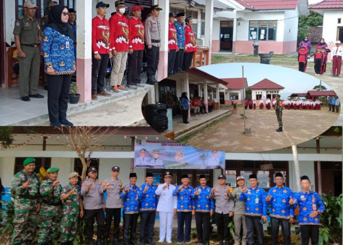 Peringati HUT Provinsi Lampung, Camat dan Uspika Gelar Upacara Serentak 