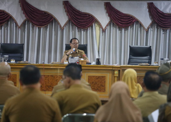 Pemkab Lambar Gelar Pra Rapat Persiapan Penyusunan Laporan Kinerja Triwulan I Pj Bupati 