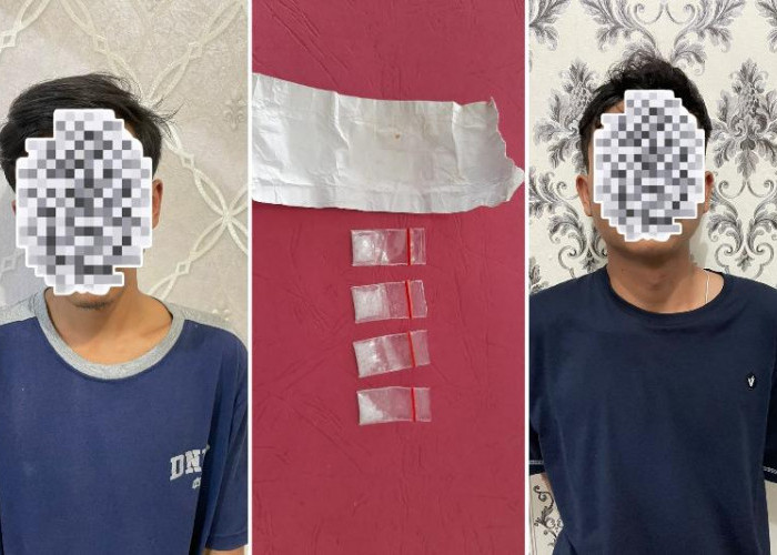 Miliki Empat Paket Sabu, Dua Pemuda Diamankan Sat-Res Narkoba Polres Lambar 