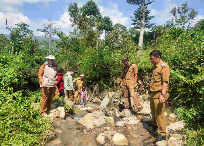 Cek Kondisi Jembatan Ambruk, Camat Sri Ikut Sampaikan Harapan Segera Dibangun