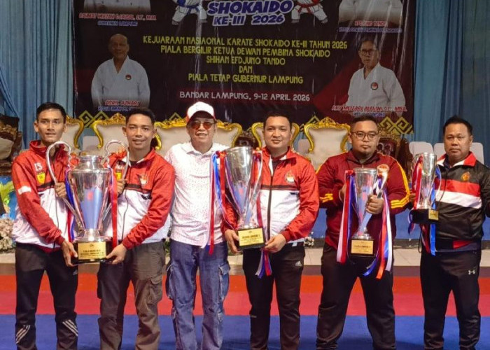 Kejurnas Karate Shokaido 2026 Berakhir, Lampung Juara Umum