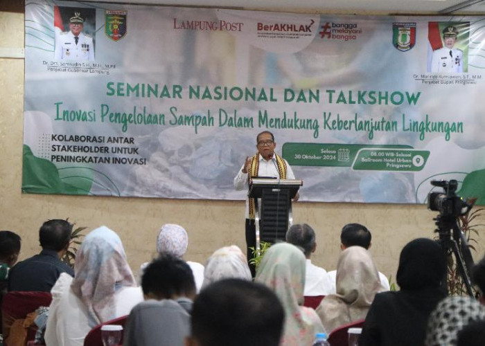 Jadi Keynote Speaker Seminar di Pringsewu, Pj Gubernur Samsudin Dorong Pengelolaan Sampah Berkelanjutan