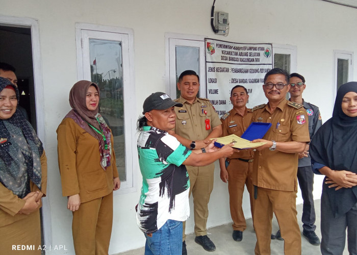 Camat Abung Selatan Lakukan Monev di Desa Bandar Kagungan Raya