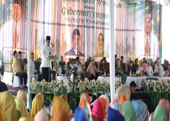 Gubernur Arinal Hadiri Pengajian Akbar Pemprov Lampung di Kabupaten Pesawaran