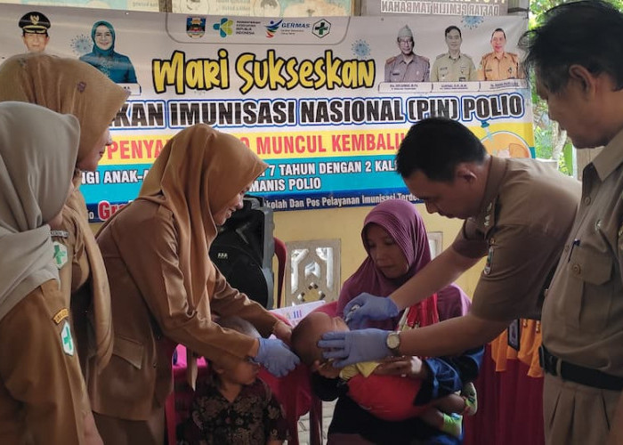 PKM Way Krui Maksimalkan PIN Polio Lewat Posyandu