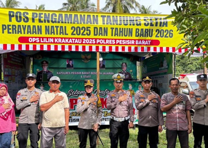 Jelang Nataru, Kapolres Pesbar Turun Langsung Cek Pos Pengamanan