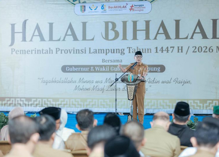 Momentum Halal Bihalal, ASN Lampung Diminta Perkuat Disiplin dan Pelayanan