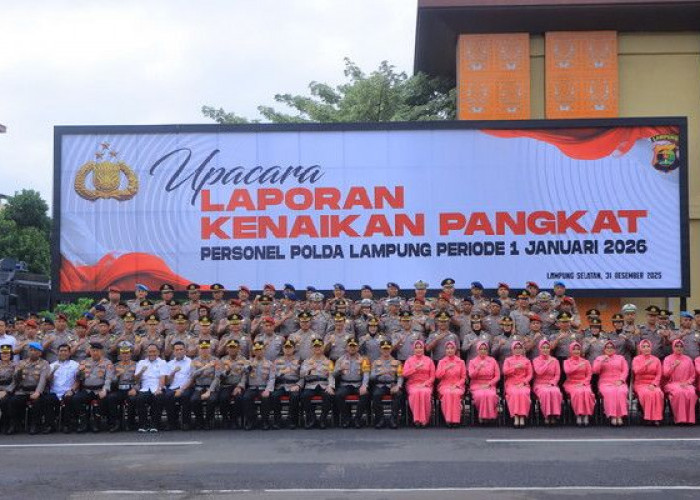 1.256 Personel Polda Lampung Naik Pangkat, Kapolda Tekankan Tanggung Jawab