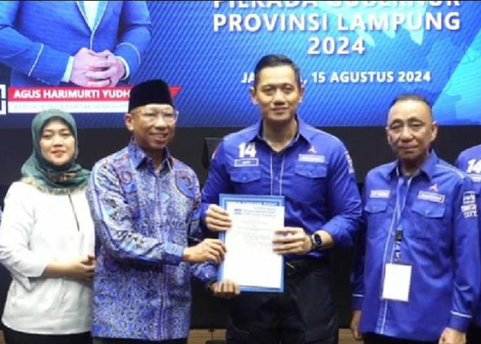 Ketum Demokrat AHY Beri Rekom RMD - Jihan Pilgub Lampung 