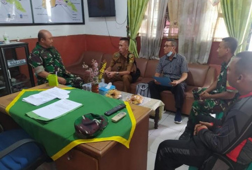 Lurah Gedongair Terima Kunjungan Danramil, Kapolsek dan Kasat Binmas Polresta