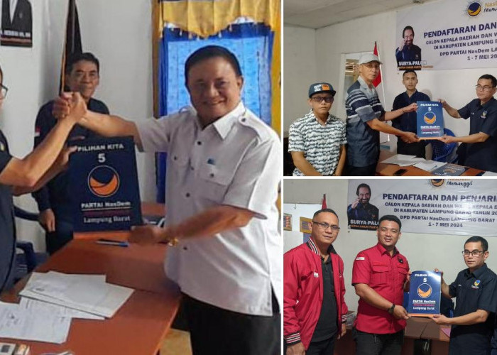 Parosil, Mad Hasnurin dan Bambang Kusmanto Daftar di Penjaringan Balon Kada NasDem di Hari yang Sama