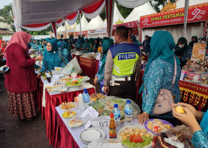 Kemeriahan Festival Kreasi Makanan dari Bahan Tempe dan Tahu dalam Acara HUT Kota Bandar Lampung Ke-341