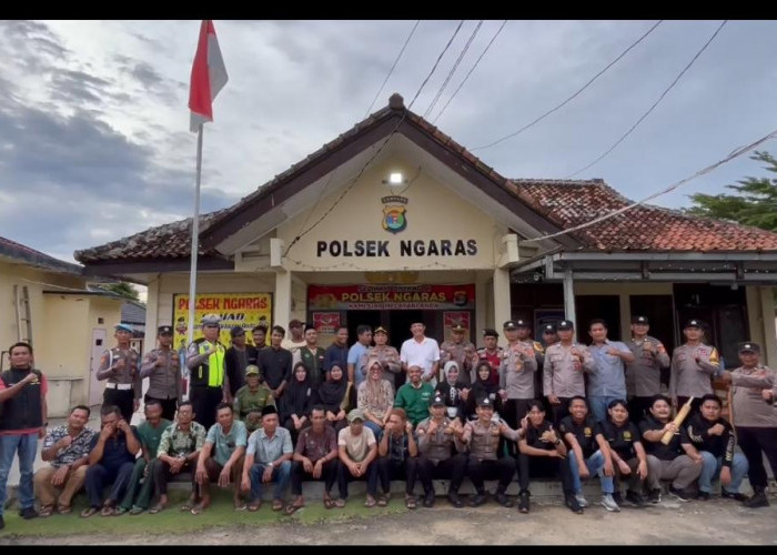 Polsek Ngaras Gelar Apel Sabuk Kamtibmas dan Simulasi Sispam Mako, Perkuat Kesiapsiagaan Personel