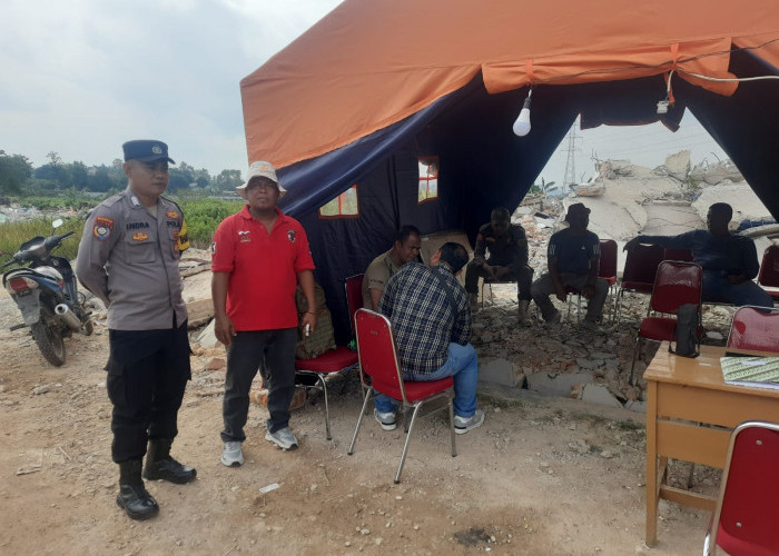 Pasca Penertiban, Polisi Lakukan Pengamanan di Lahan Sukarame Baru 