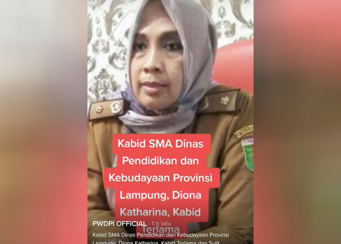 Selain Kadiskes, Viral Kabid SMA Disdikbud Lampung Sulit Tergantikan