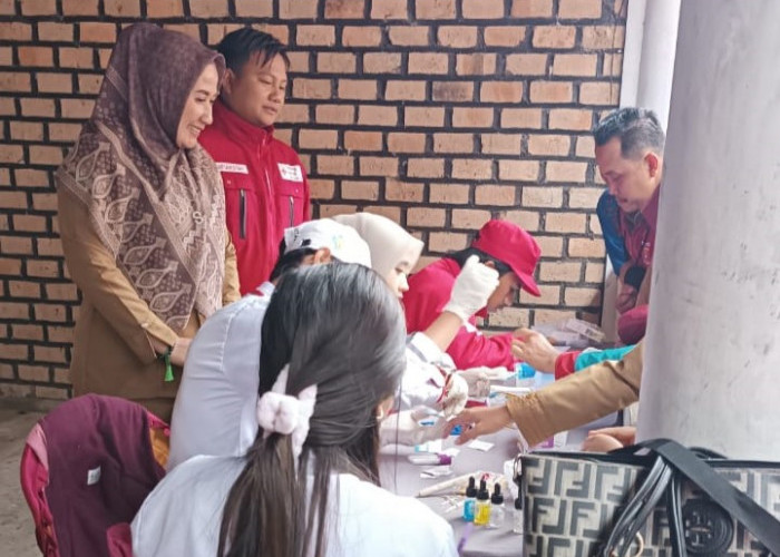 Momen Musrenbang, PMI Kecamatan Air Hitam Cek Golongan Darah 200 Masyarakat 