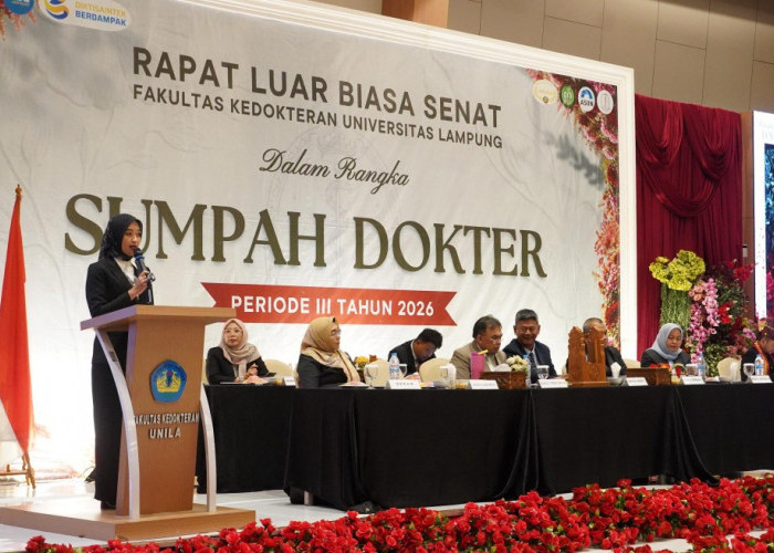 102 Dokter Baru Unila Disumpah, Ini Pesan Wagub Jihan