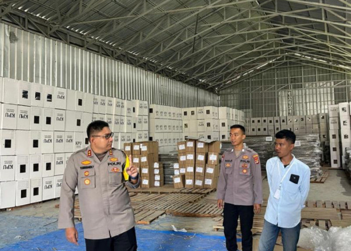 Polres Lampung Selatan Pastikan Keamanan Gudang Logistik KPU