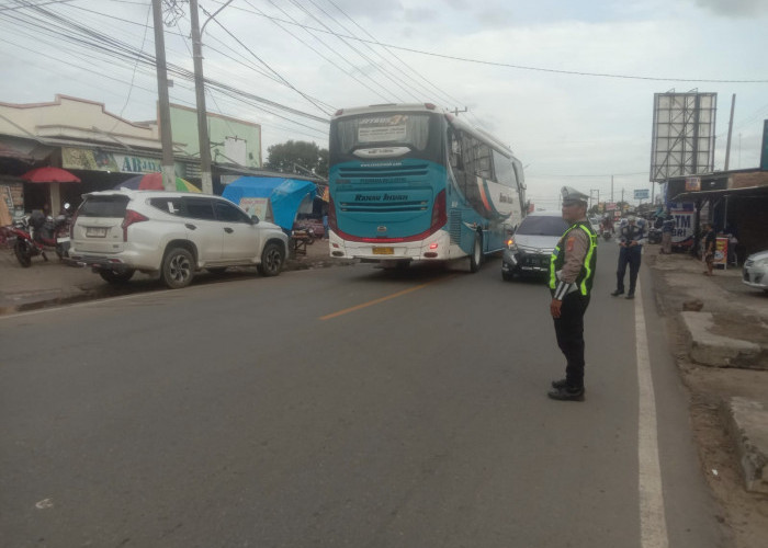 Selama Ramadhan, Sat Lantas Polres Lampung Utara Perketat Kamseltibcar Lantas di Titik Rawan