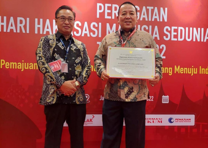 Arinal Terima Penghargaan Pembinaan Kabupaten/Kota Peduli HAM