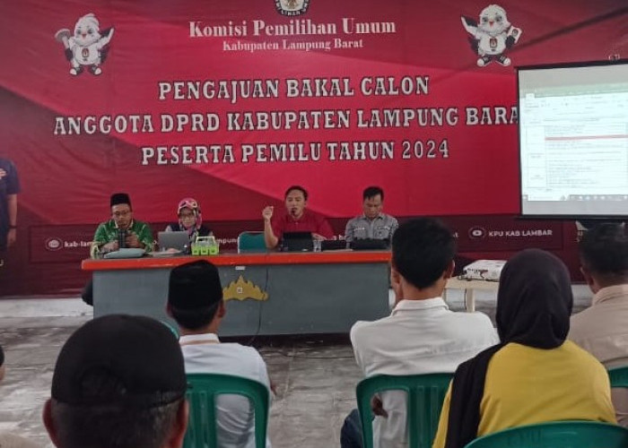KPU Lampung Barat Serahkan Hasil Vermin Bacaleg ke Parpol Disertai Banyak Catatan Perbaikan