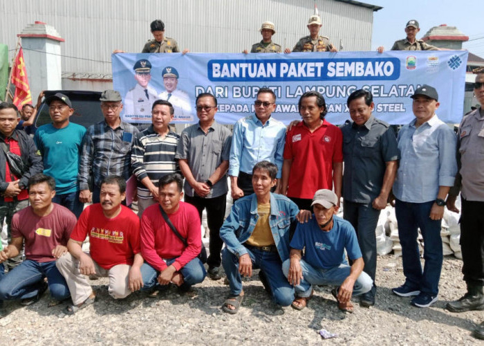 Pemkab Lampung Selatan Salurkan Bantuan Sembako untuk Buruh PT San Xiong