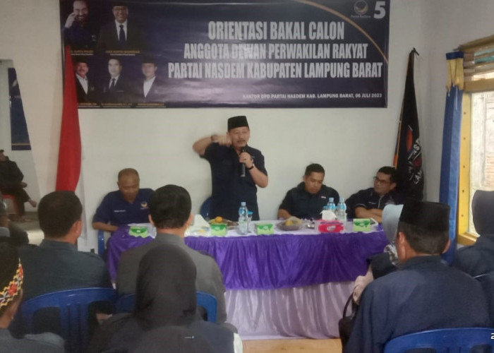 Ke Lampung Barat, Herman HN Pantau Langsung Orientasi Bacaleg NasDem