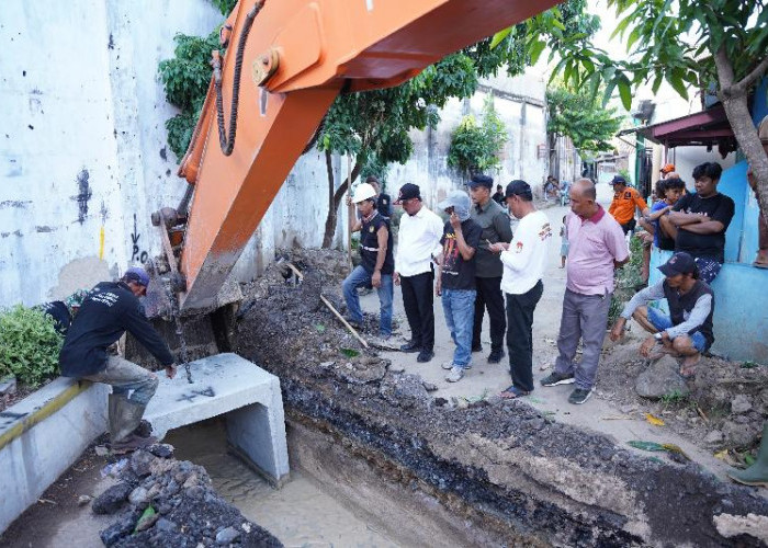 Pemkot Bandar Lampung Bangun Saluran Air Baru di Panjang Utara
