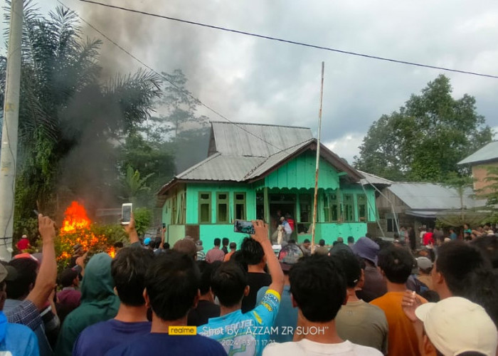 Ribuan Massa Demo Terkait Harimau, Kantor TNBBS Resort Suoh Dibakar