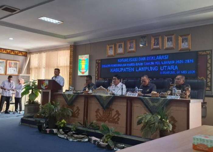 Bupati Lampung Utara Pimpin Sosialisasi SPMB 2025, Tekankan Transparansi dan Keadilan