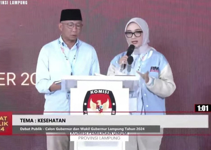 Debat Pamungkas Pilgub Lampung, Mirza-Jihan Siap Sambut Indonesia Emas 2045  