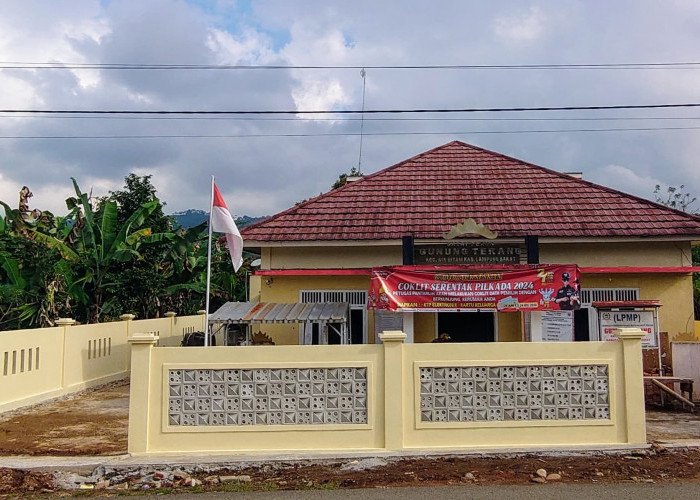 Makin Megah, Begini Penampakan Balai Pekon Gunung Terang Setelah Dibangun Pagar 