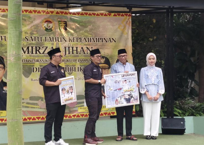 IJP Lampung Luncurkan Koran dan Buku Satu Tahun Kepemimpinan Mirza–Jihan